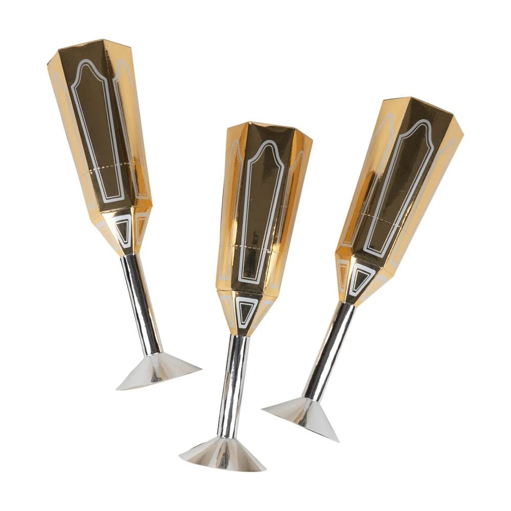 An image of Caspari Sparkling Flutes Crackers