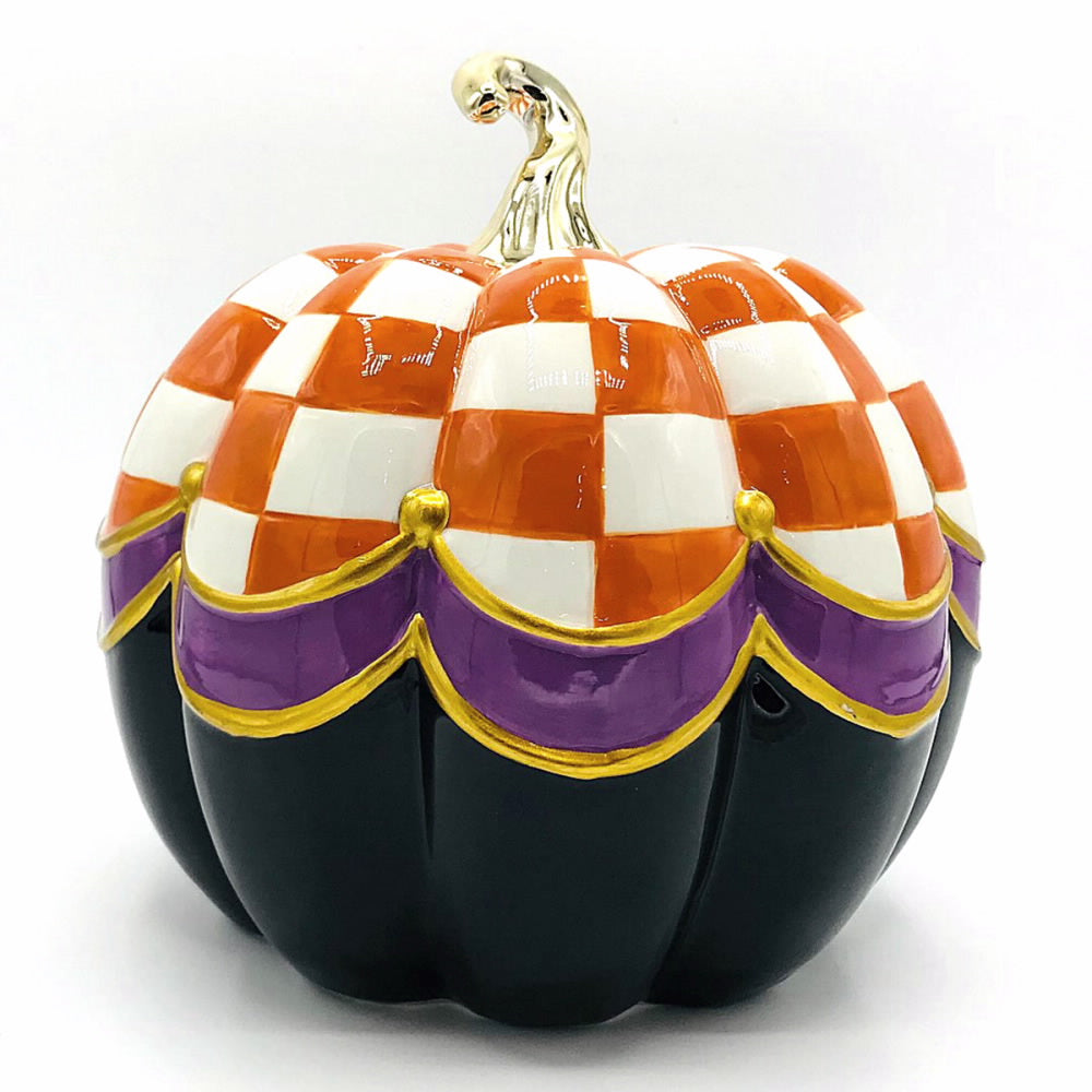 An image of Winter Street Festive Large Ceramic Pumpkin