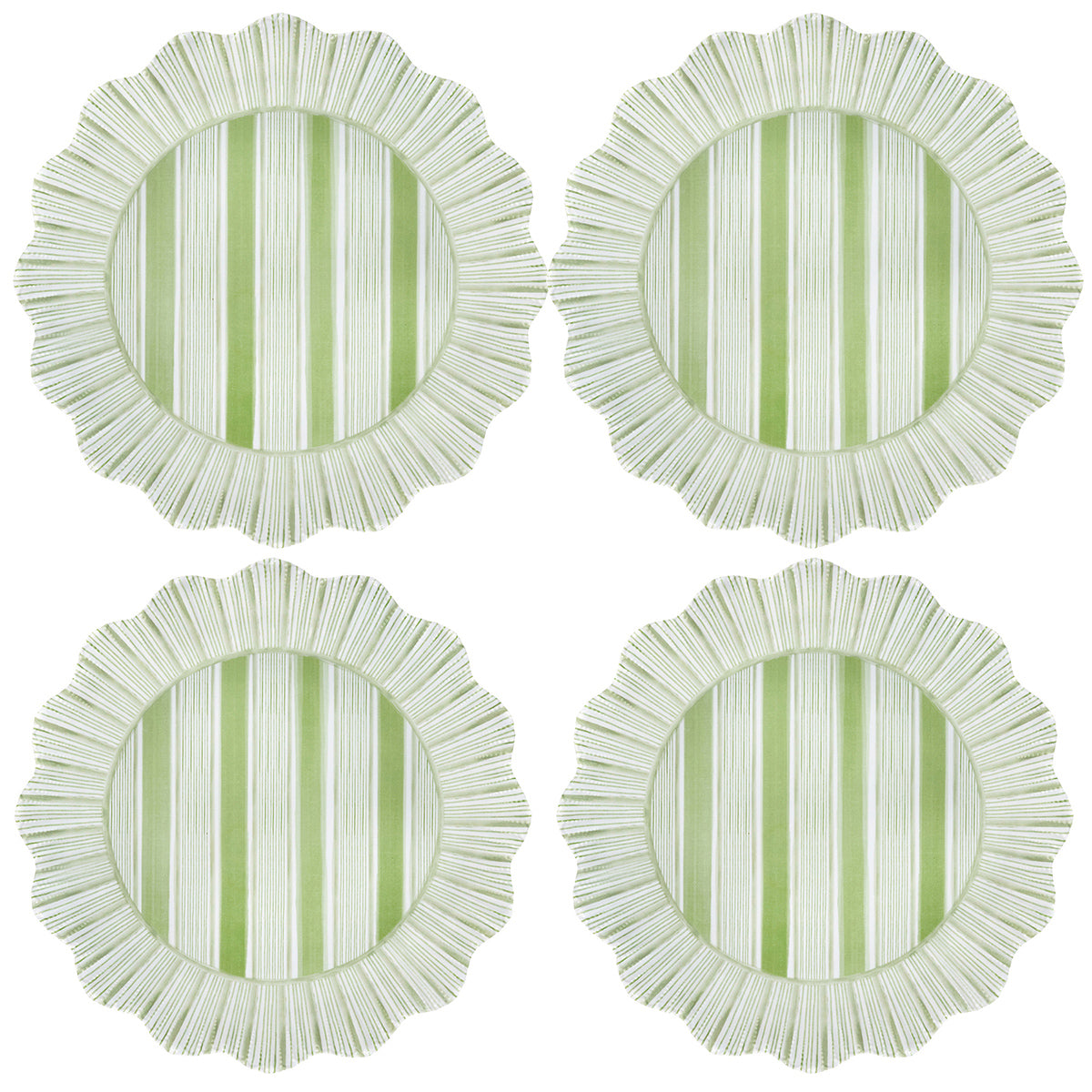 Juliska Cabana Stripe Melamine Dinner Plate Set of 4