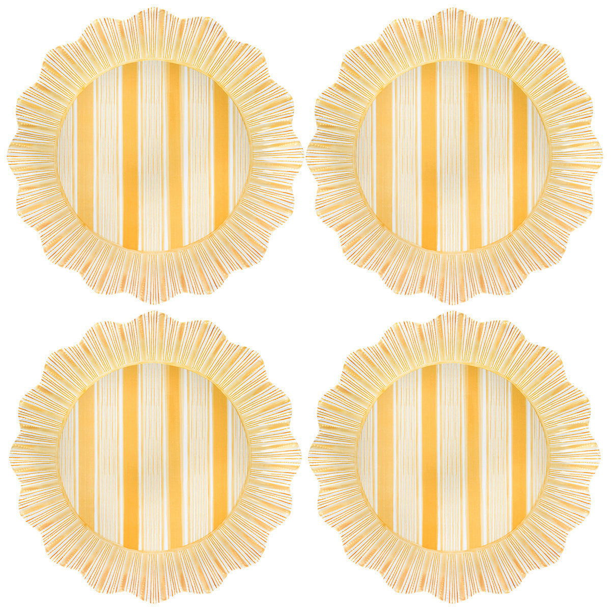 Juliska Cabana Stripe Melamine Dinner Plate Set of 4