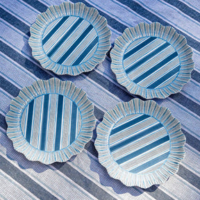 Juliska Cabana Stripe Melamine Dinner Plate Assorted Set of 4 - Multi