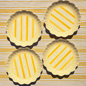 Juliska Cabana Stripe Melamine Dinner Plate Set of 4