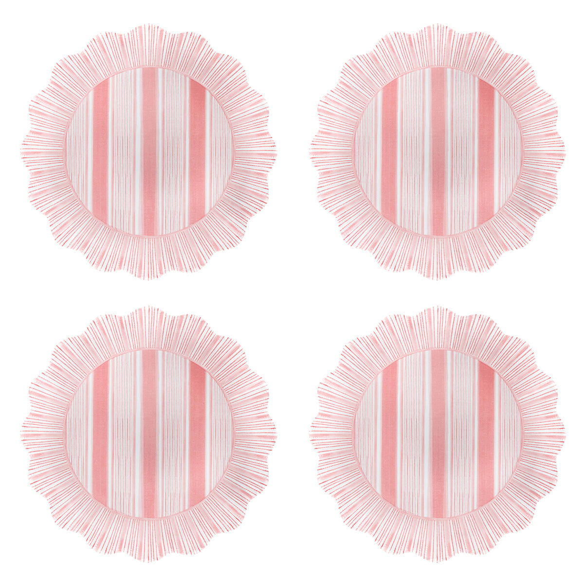 Juliska Cabana Stripe Melamine Dessert / Salad Plate Set of 4