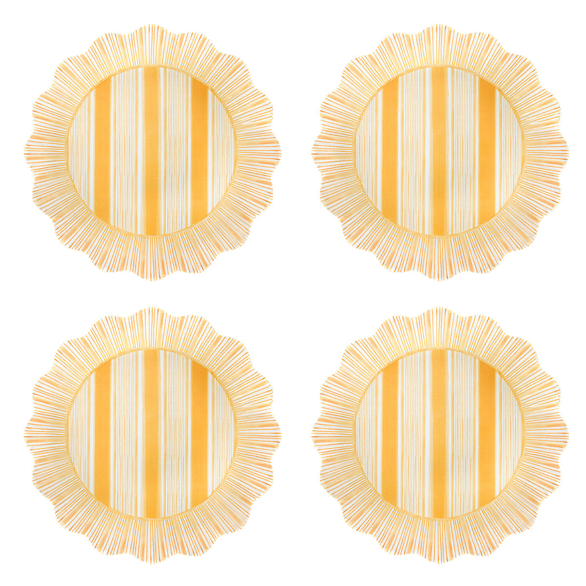 Juliska Cabana Stripe Melamine Dessert / Salad Plate Set of 4