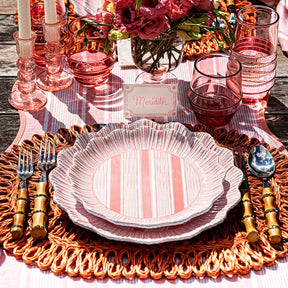 Juliska Cabana Stripe Melamine Dessert / Salad Plate Set of 4