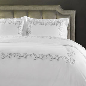 Scandia Home San Remo Embroidered Percale Duvet Cover