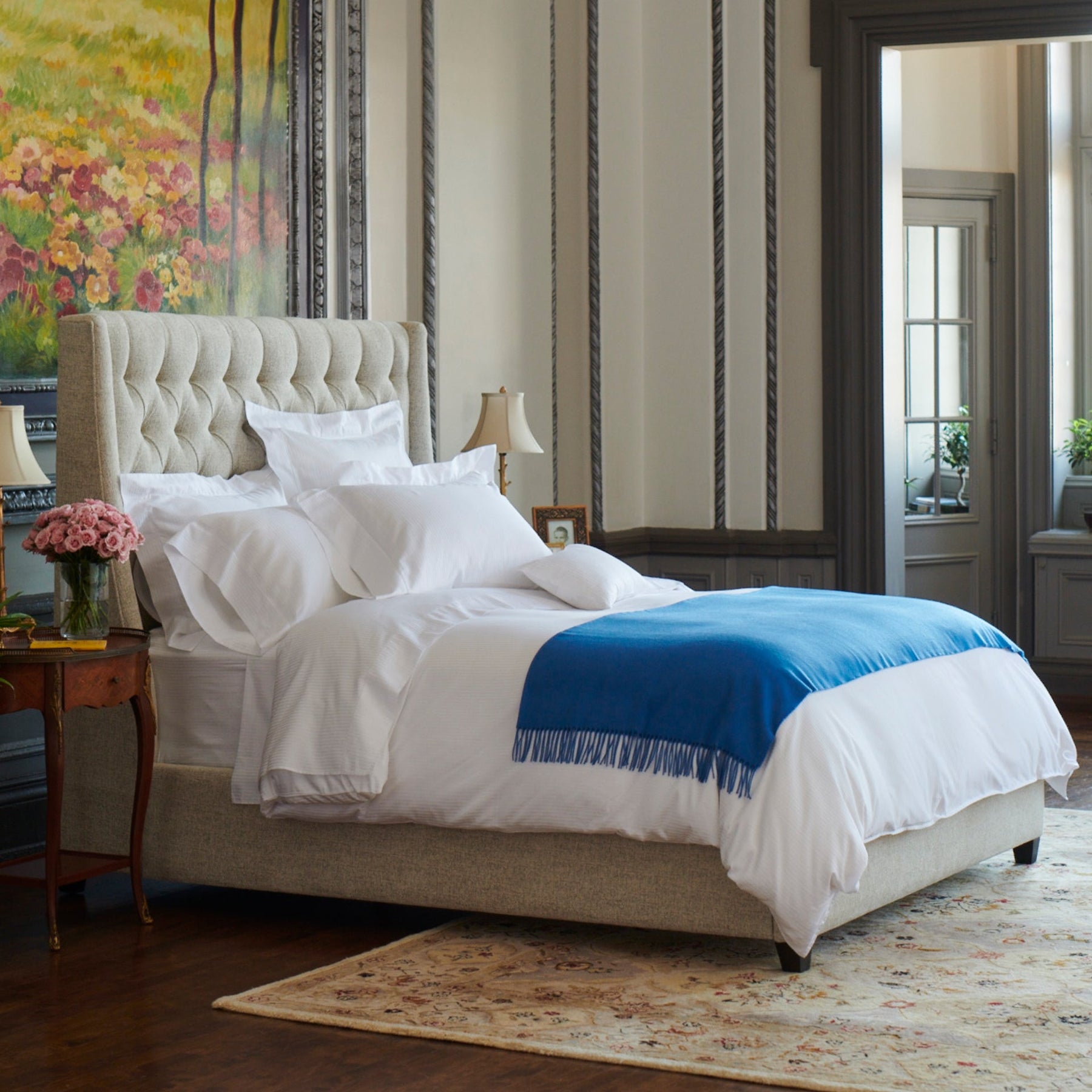 An image of Scandia Home Savoia Sateen Duvet Cover