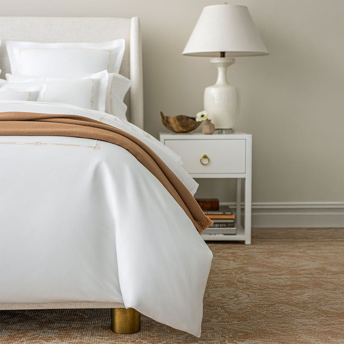 An image of Scandia Home Lisetta Percale Duvet Cover
