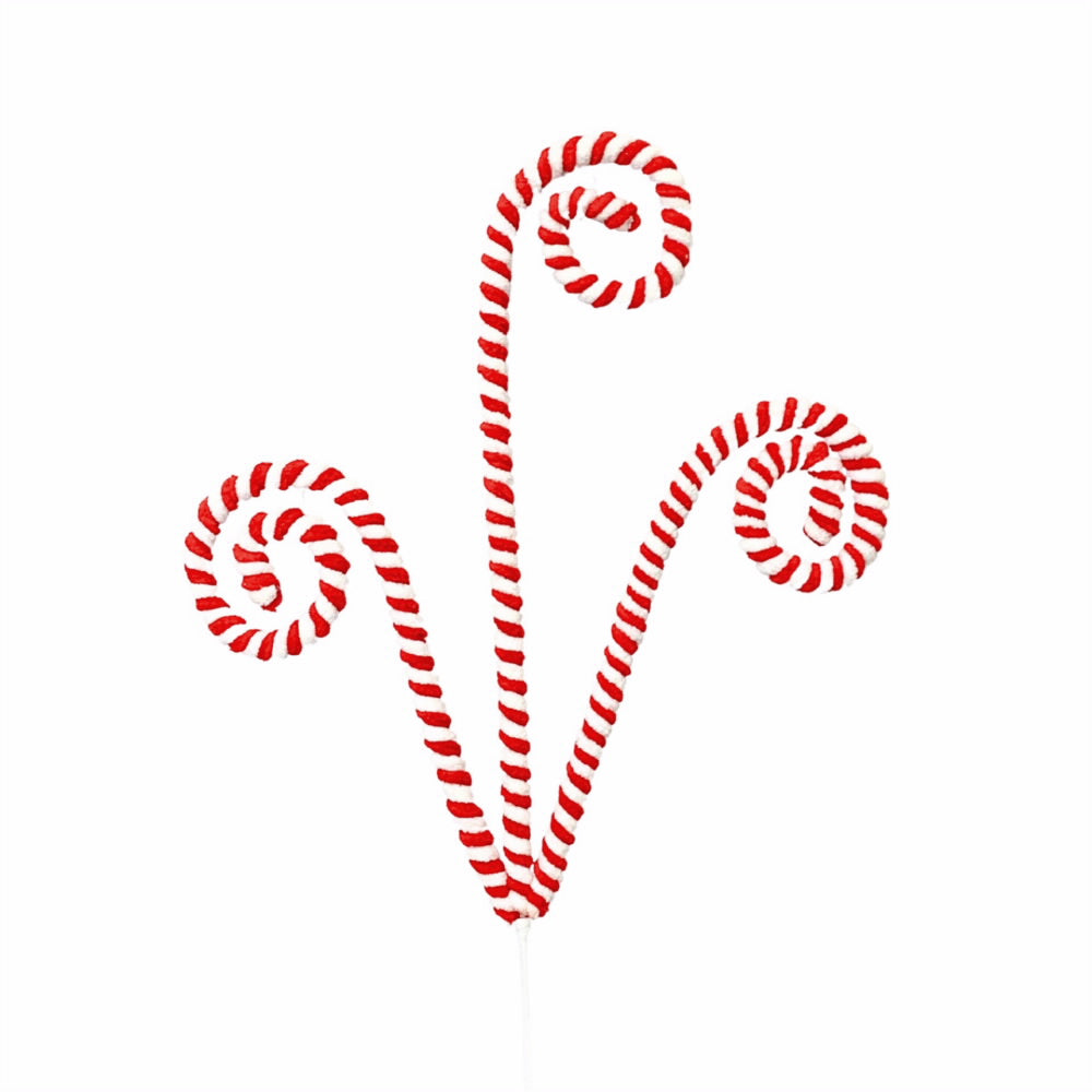 David Christopher Chenille Curl Red-White Spray