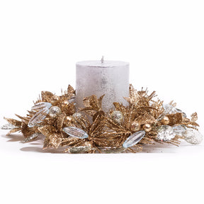 Salzburg 4" Deco Shimmer Candle Ring / Wreath
