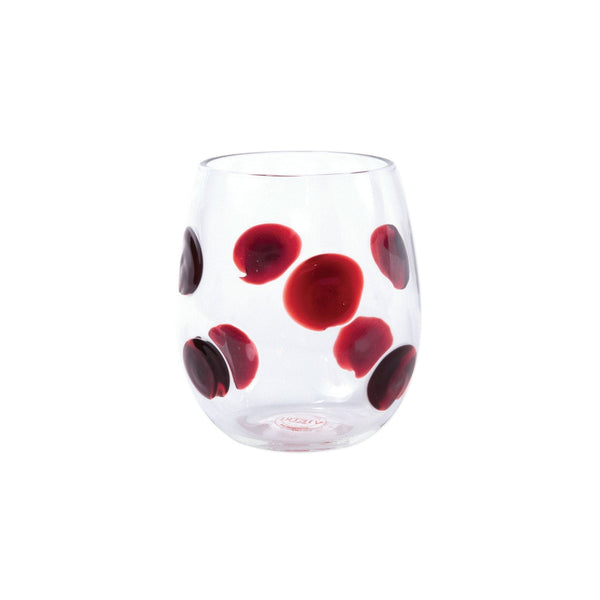 An image of Vietri Drop Stemless Wine Glass