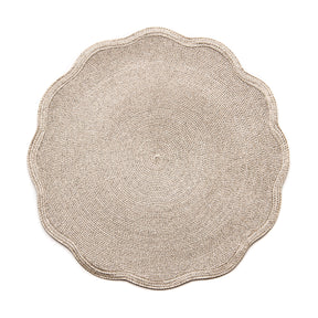 Deborah Rhodes Glimmer Round Scallop Placemat - Set of 4