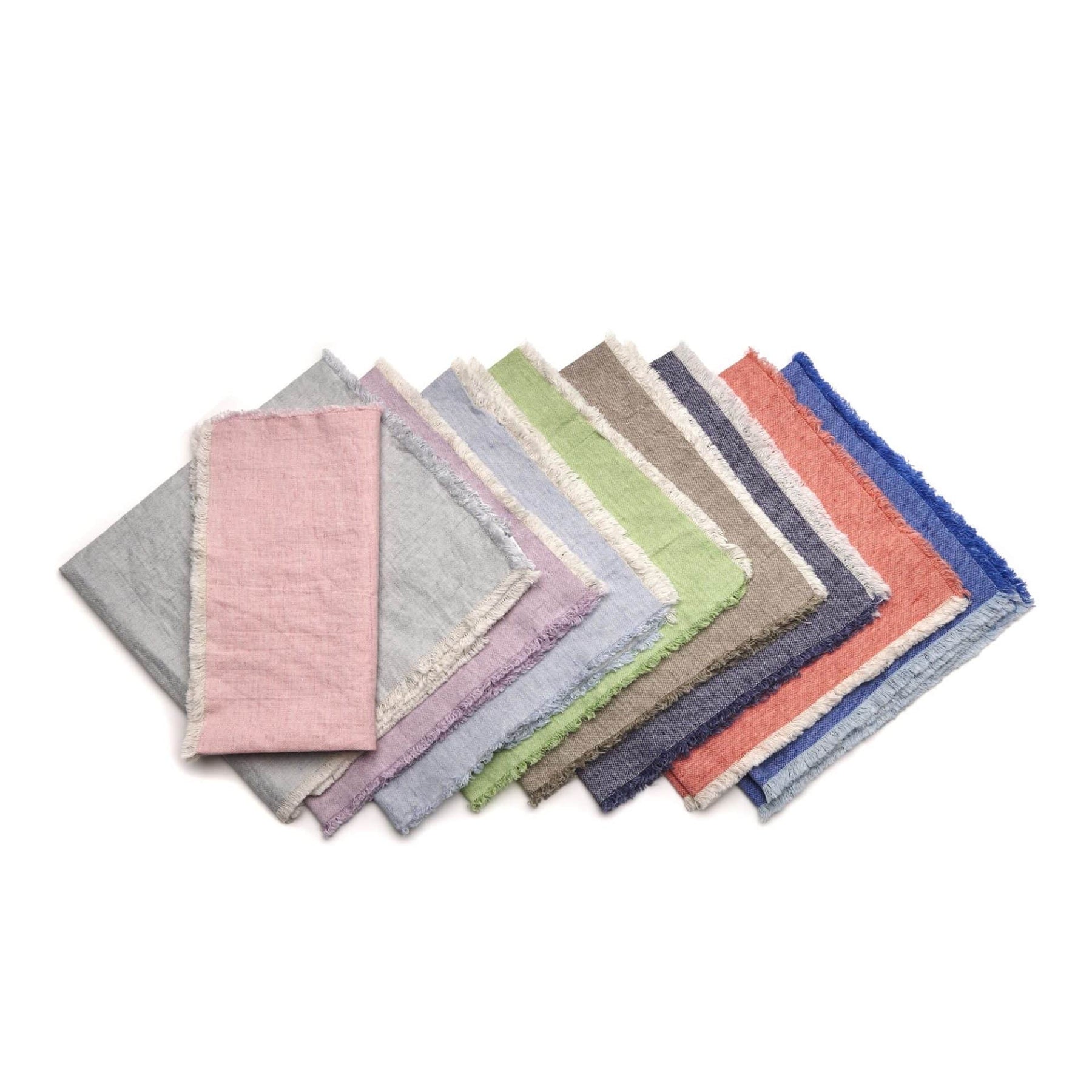 An image of Deborah Rhodes Washed Fringe Napkin - Set of 4