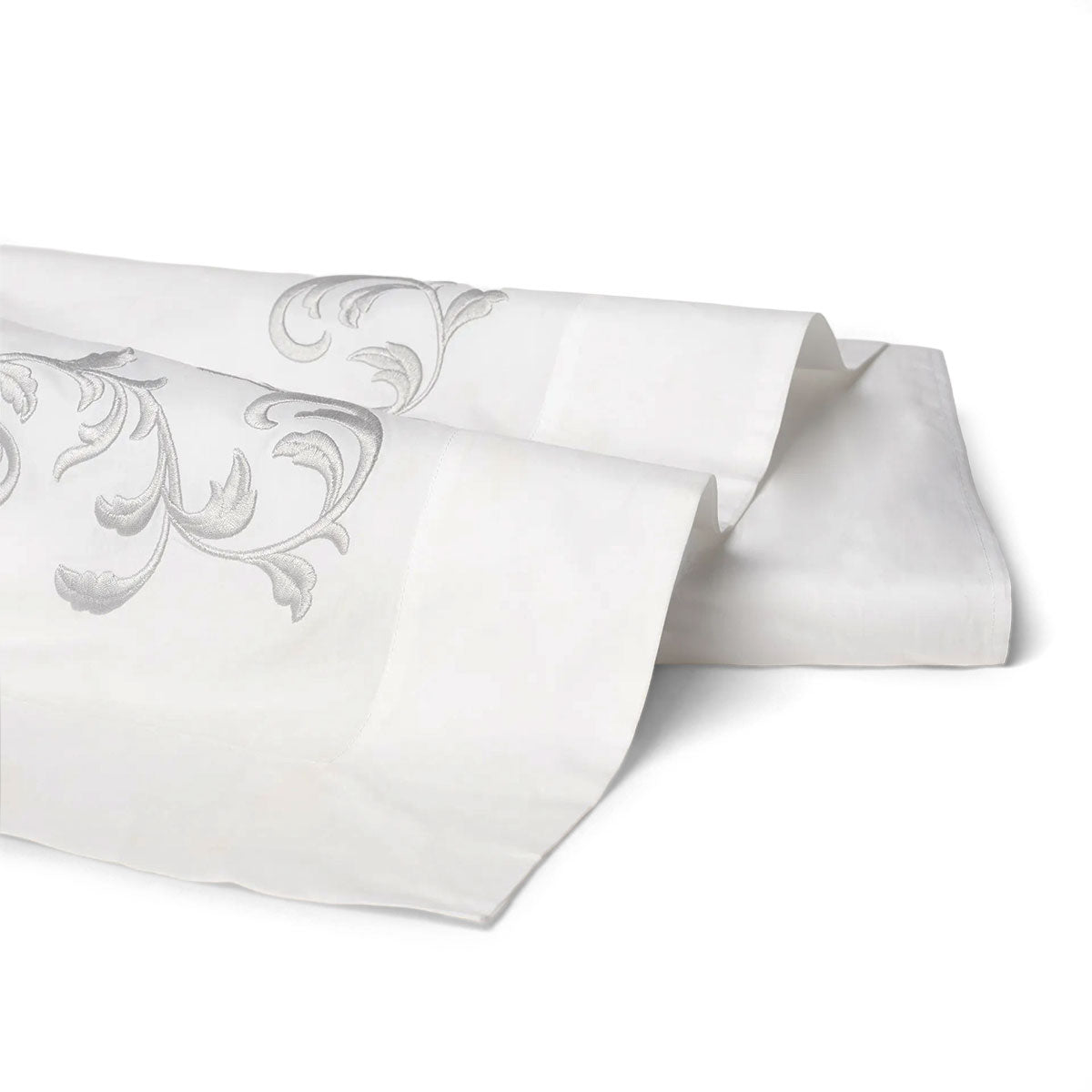 Scandia Home San Remo Embroidered Percale Flat Sheet