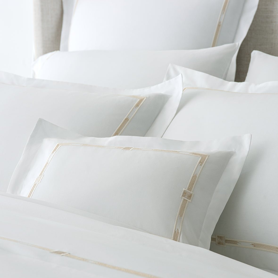 Scandia Home Lisetta Embroidered Percale Flat Sheet