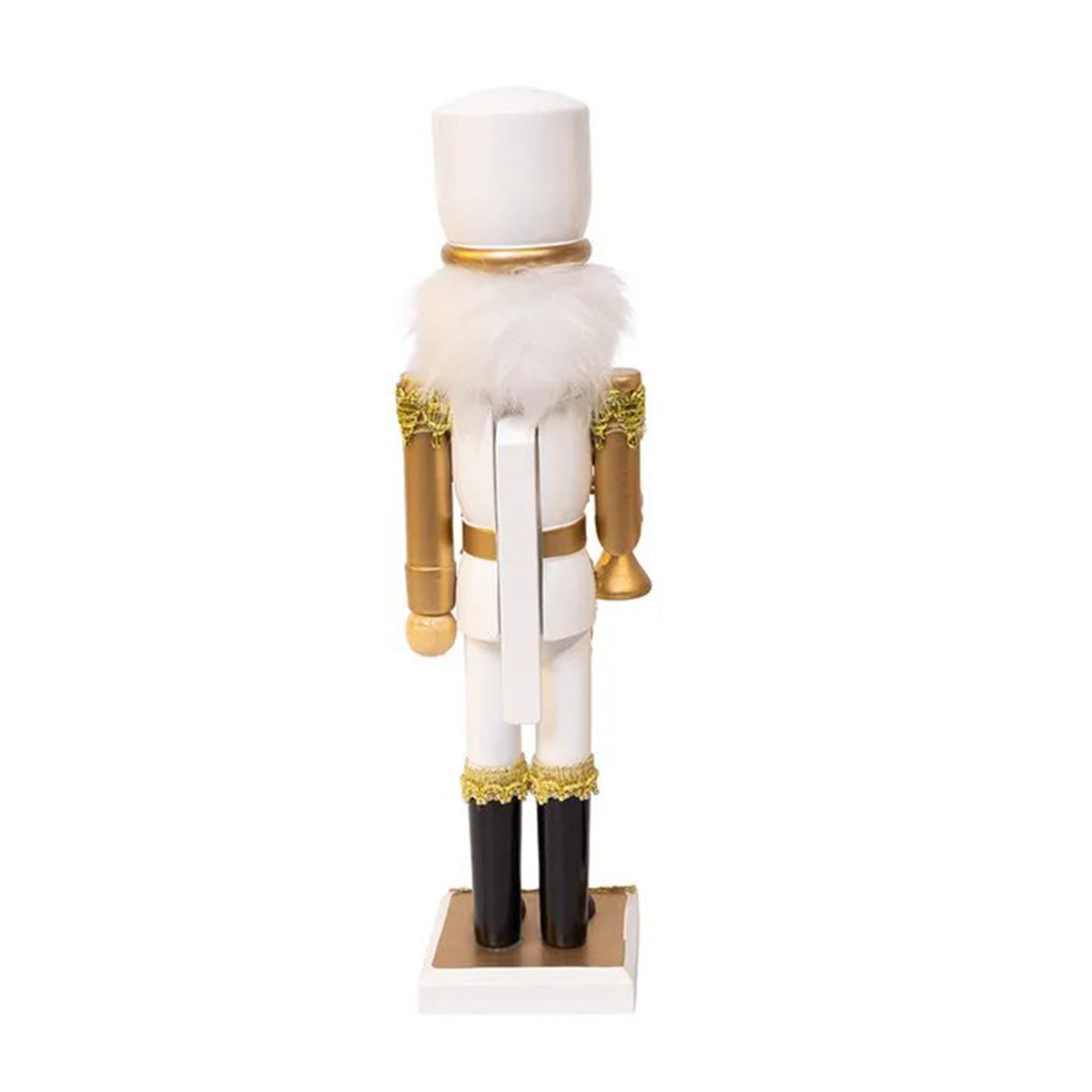 Kurt Adler 15" Gold & White Trumpet Nutcracker