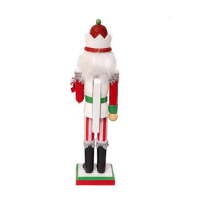 Kurt Adler 15" Jolly Red & Green Candy Cane Nutcracker