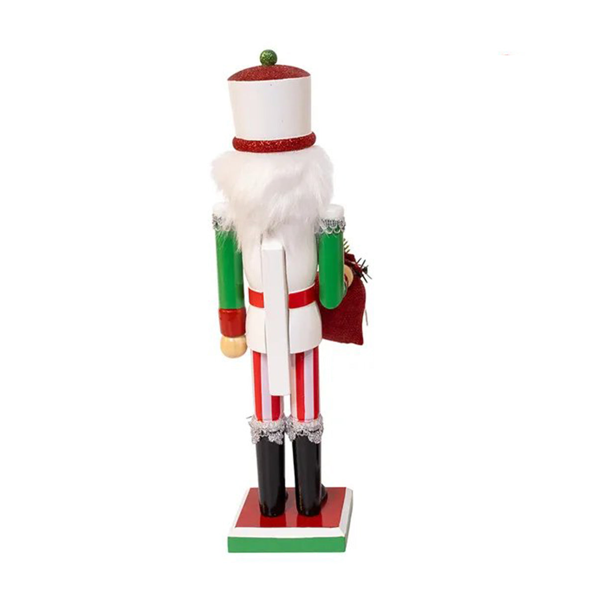 Kurt Adler 15" Jolly Red & Green Satchel Nutcracker