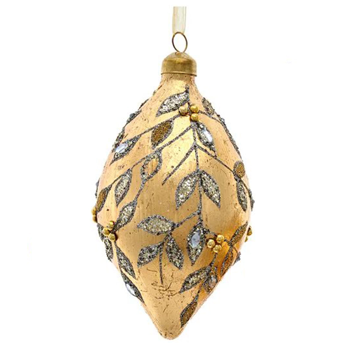 An image of Kurt Adler Glass Leaf Drop Ornament