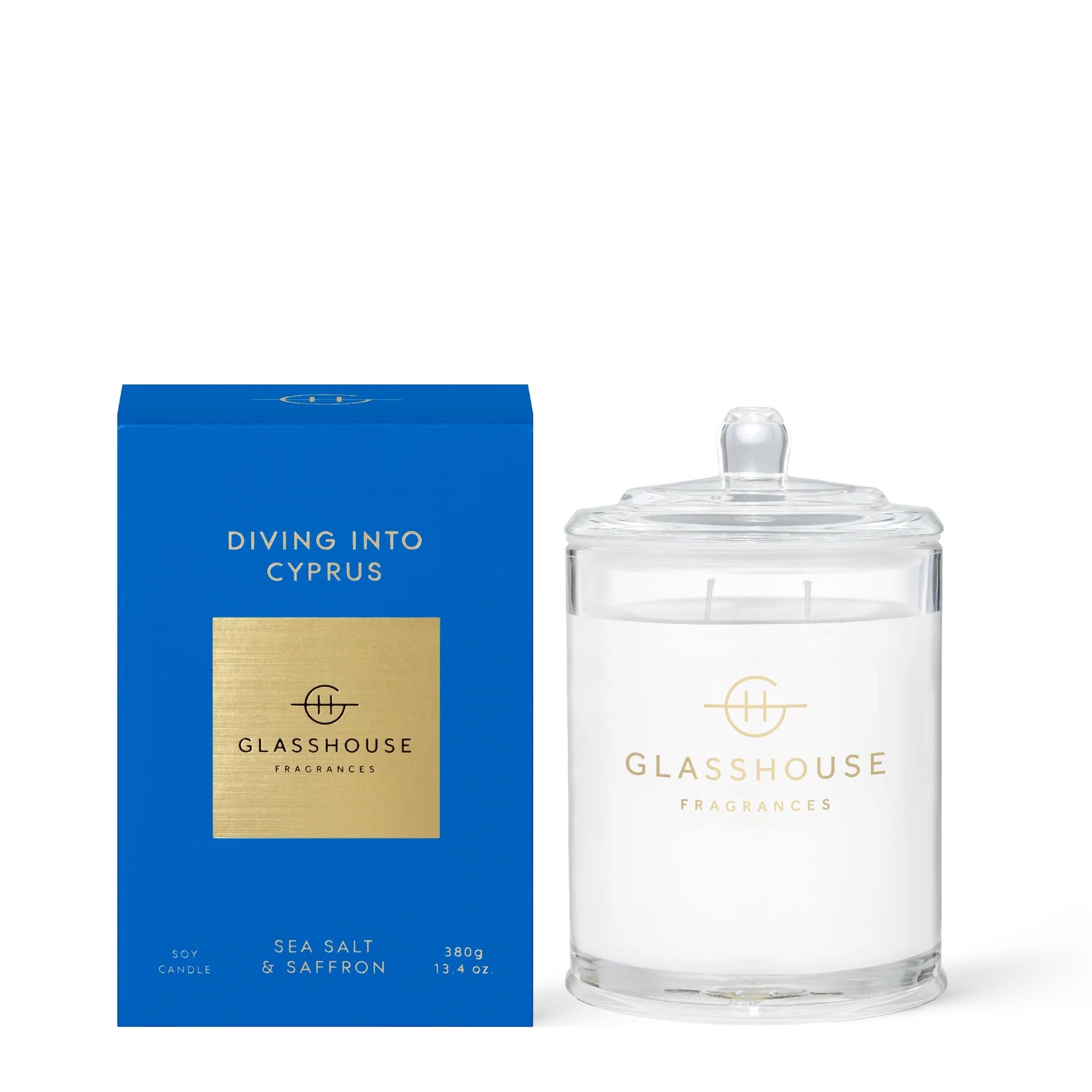 An image of Glasshouse Diving in Cyprus Candle 13.4 oz