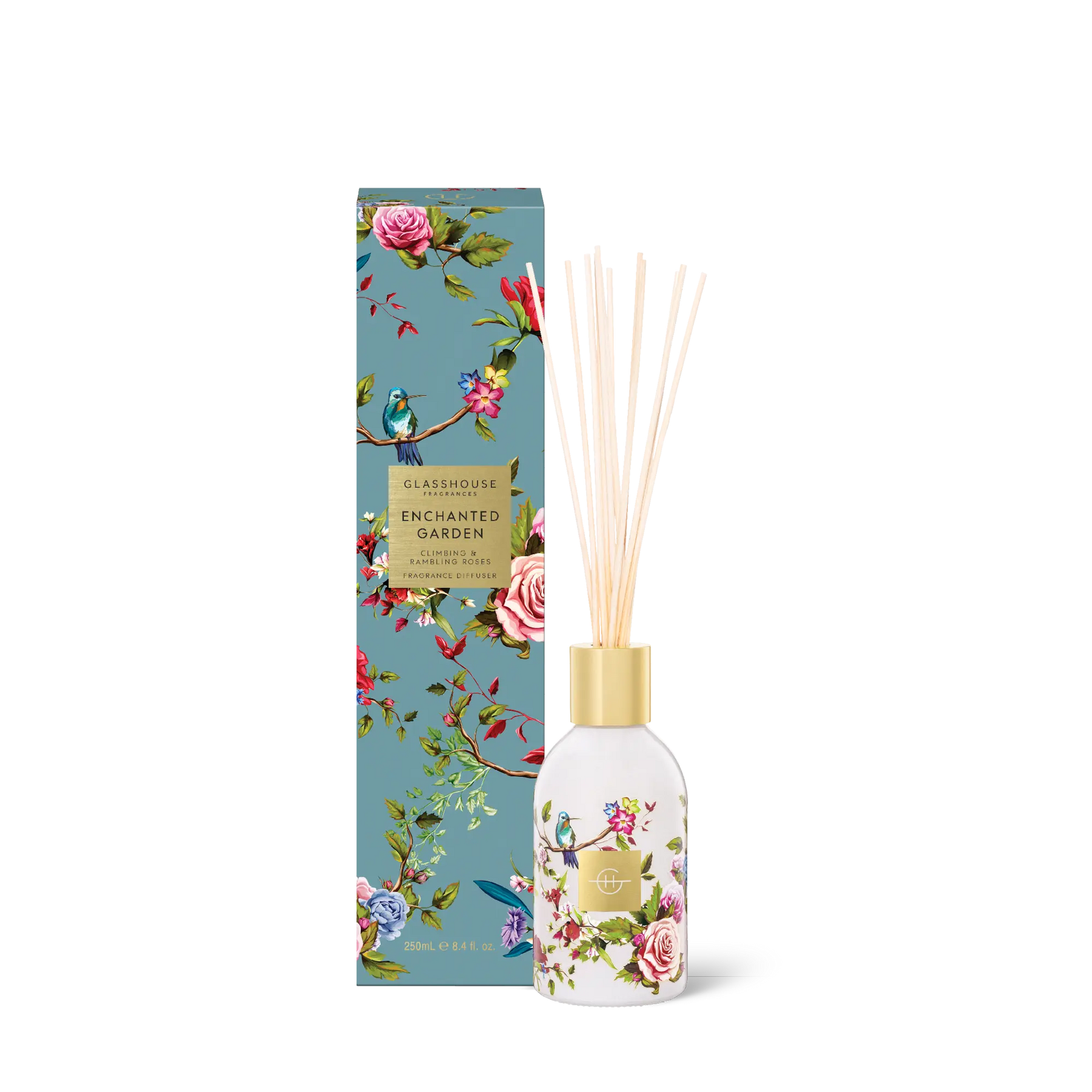 An image of Glasshouse Enchanted Garden 8.4 fl.oz Reed Diffuser