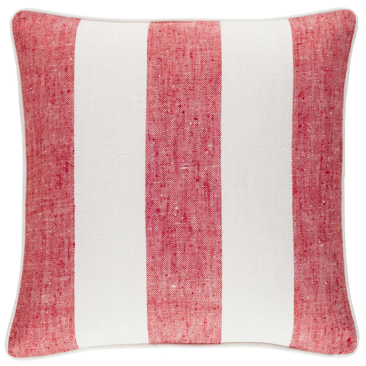 Annie Selke Awning Stripe Decorative  Pillow - Red 20" x 20"