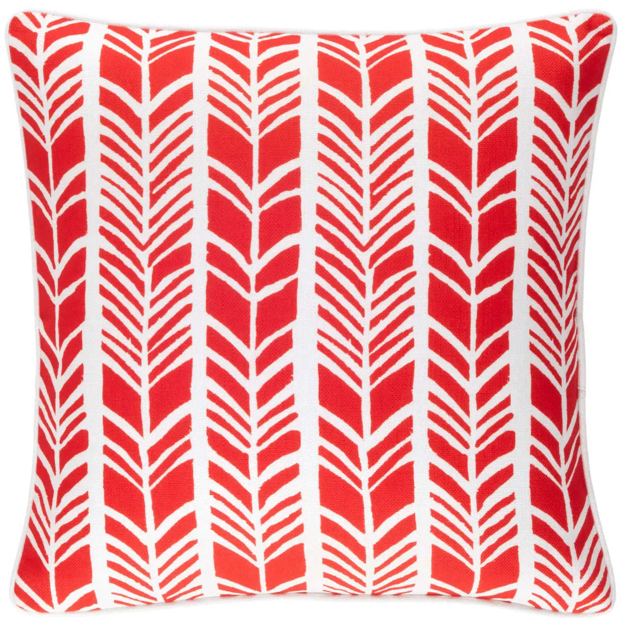 Annie Selke Chevron Stripe Decorative Pillow - Red 20" x 20"
