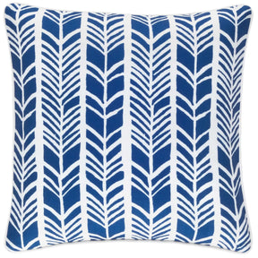 Annie Selke Chevron Stripe Decorative Pillow - Navy 20" x 20"