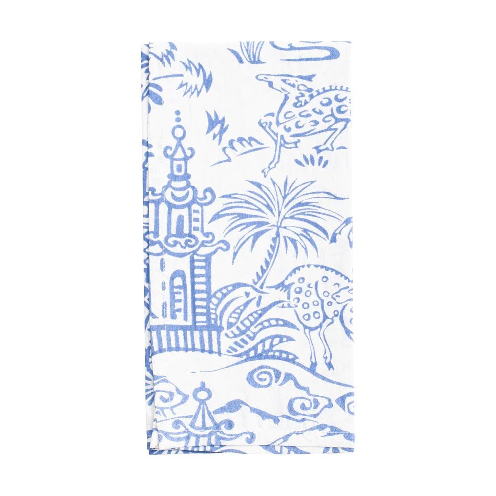 An image of Caspari Pagoda Toile Dinner Napkins