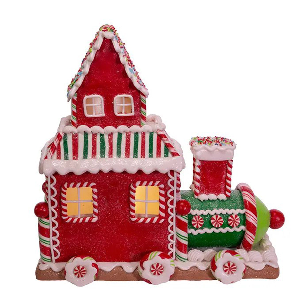 An image of Kurt Adler Battery-Operated LED Gingerbread Train