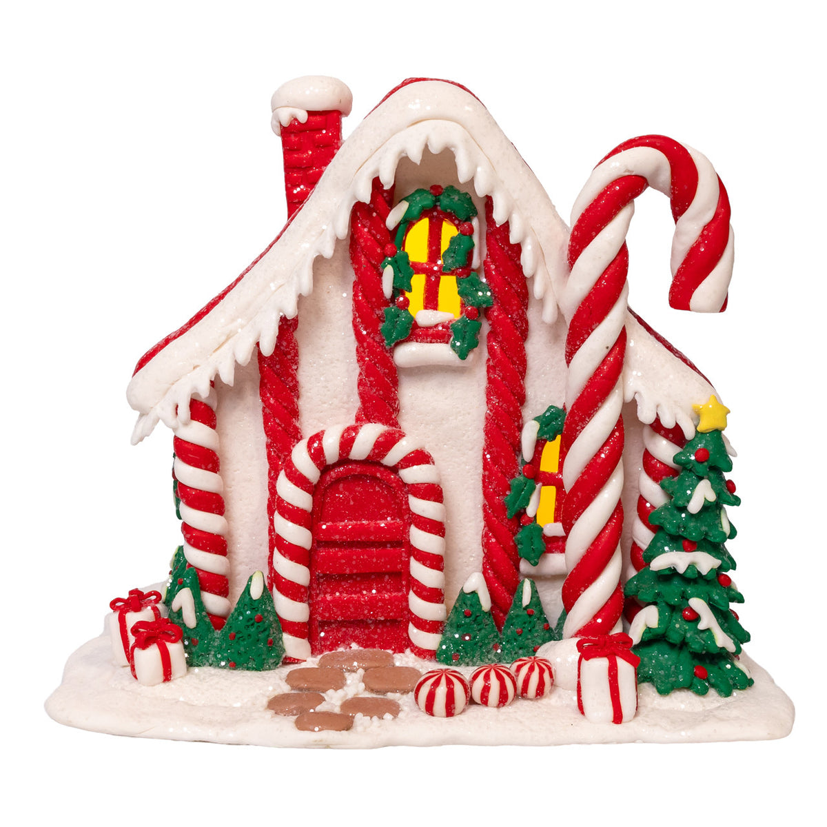 Kurt Adler 7" LED Candy Cane Lane House