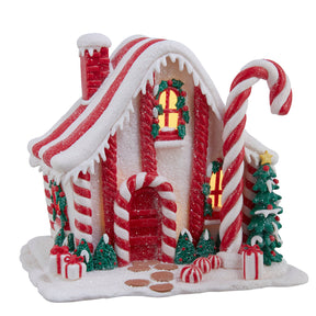 Kurt Adler 7" LED Candy Cane Lane House