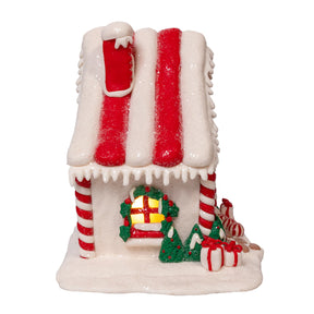 Kurt Adler 7" LED Candy Cane Lane House