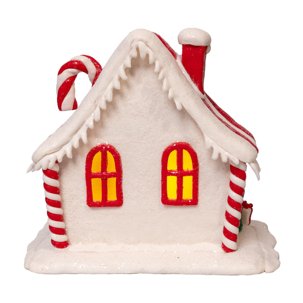 An image of Kurt Adler 7" LED Candy Cane Lane House