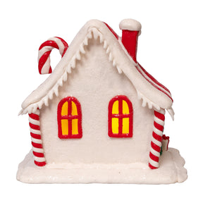 Kurt Adler 7" LED Candy Cane Lane House