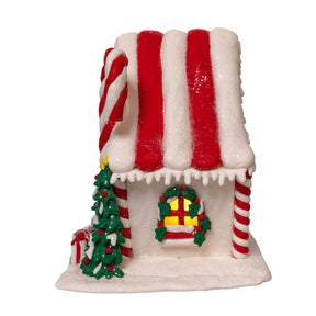 Kurt Adler 7" LED Candy Cane Lane House