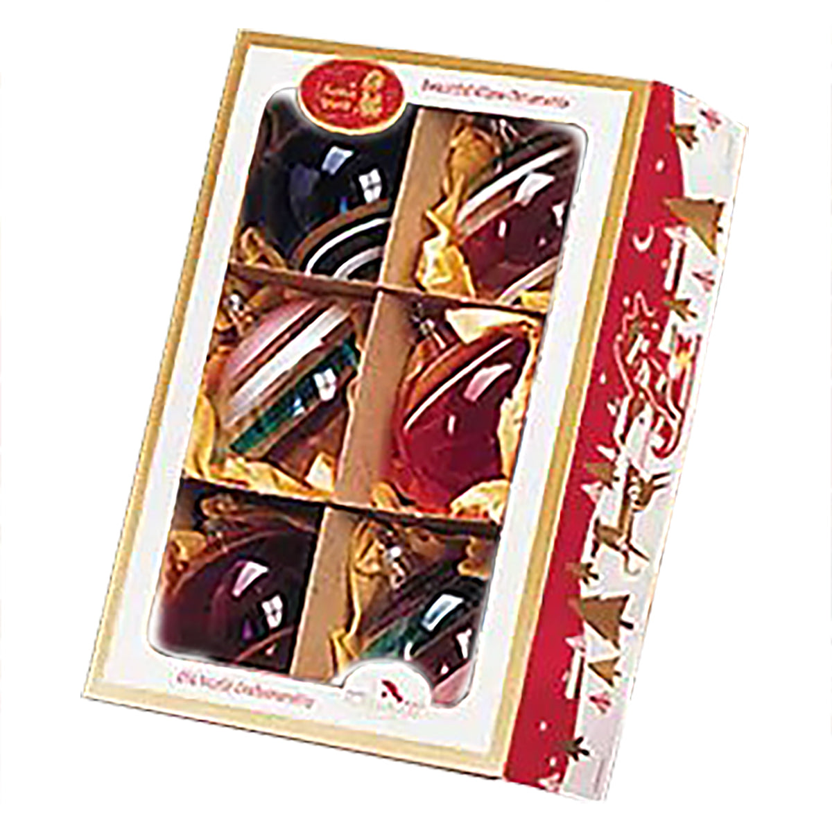 Kurt Adler Early Years 70MM Crystal Glass Globes - Box of 6