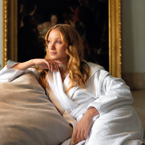 Graccioza Bee Waffle Hooded Bathrobe