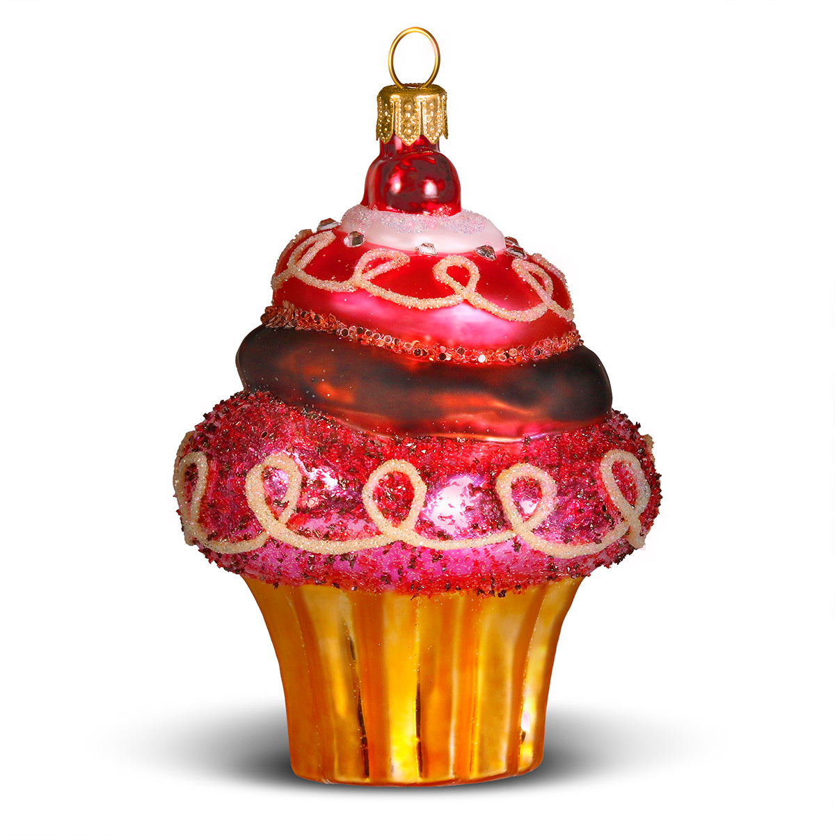 An image of Winter Street Pink Cupcake Ornament