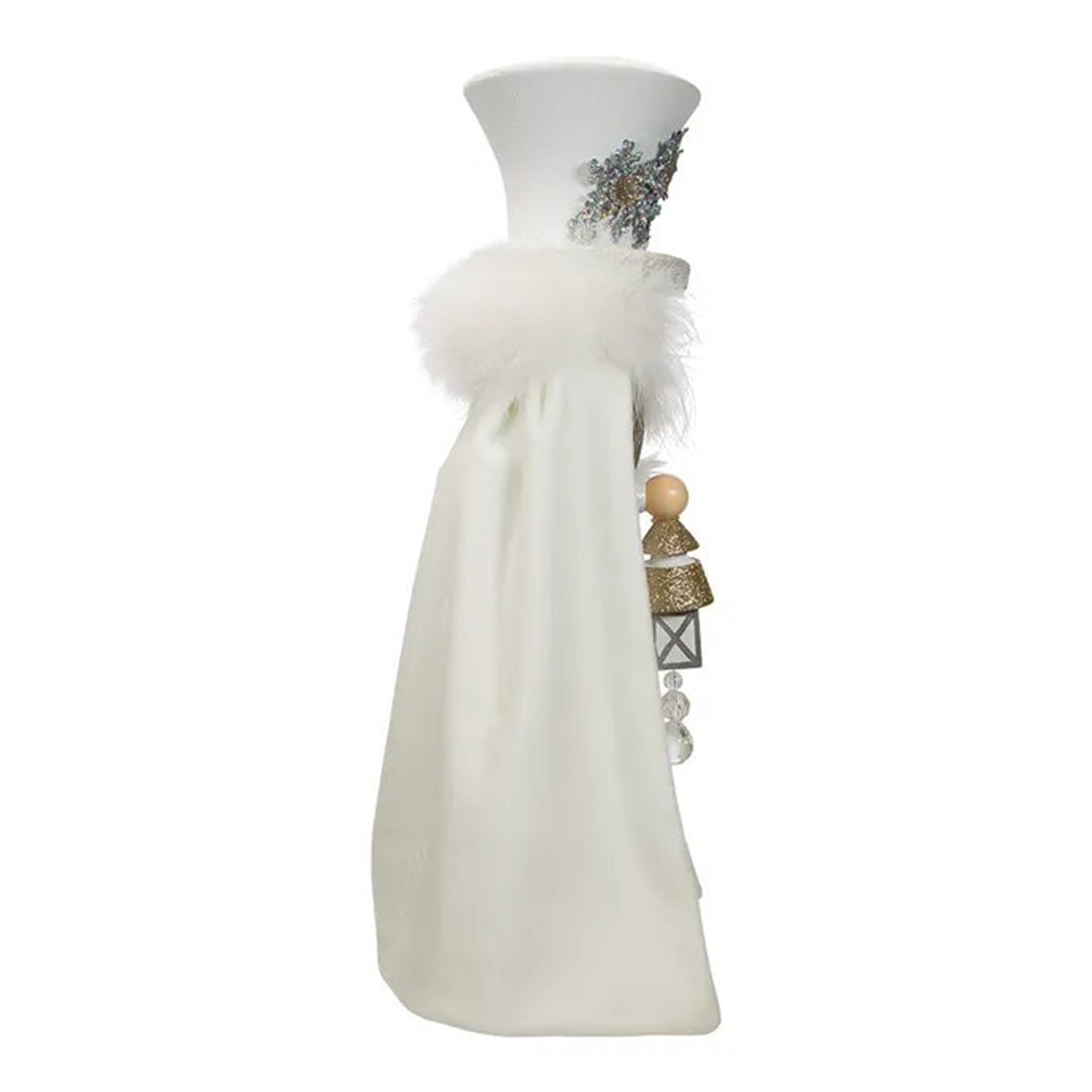 An image of Kurt Adler 18" White Snowflake Soldier LED Nutcracker