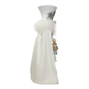 Kurt Adler 18" White Snowflake Soldier LED Nutcracker