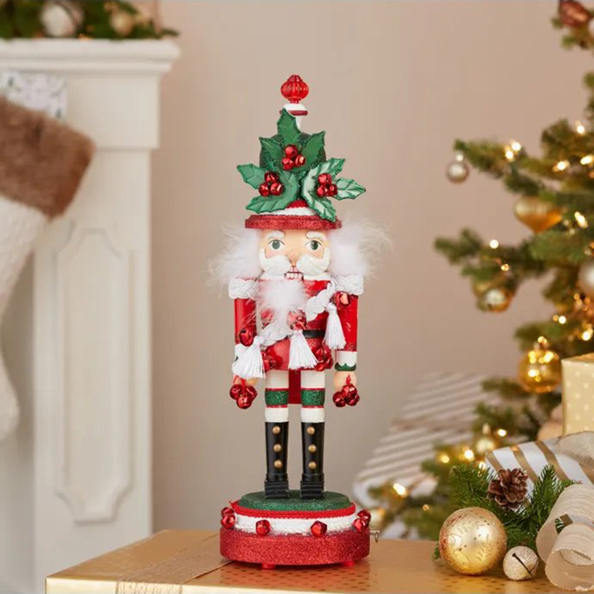 Kurt Adler 18" "Jingle Bells" Wind up Musical Nutcracker