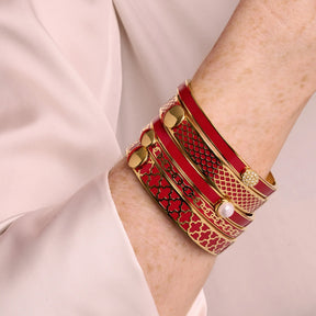 Halcyon Days Agama Forget-Me-Not Hinged Bangle