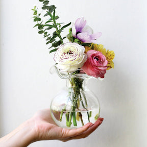 Vietri Hibiscus Glass Bud Vase