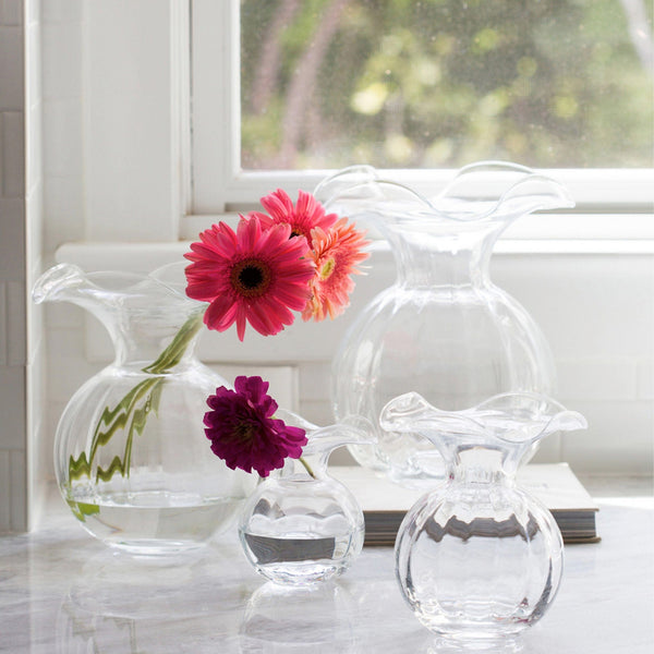 Vietri Hibiscus Glass Fluted Vase