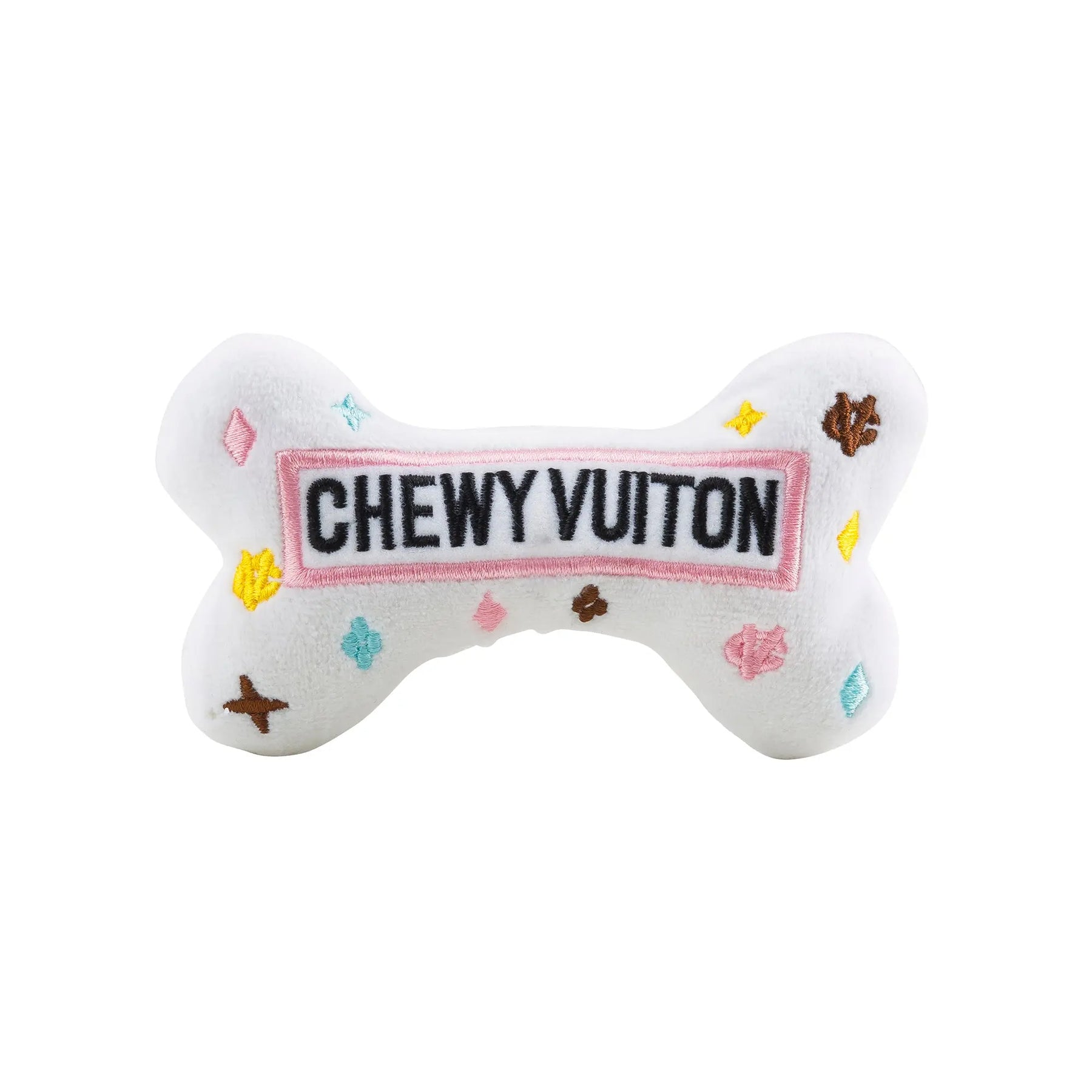 An image of Haute Diggity Dog White Chewy Vuiton Bone