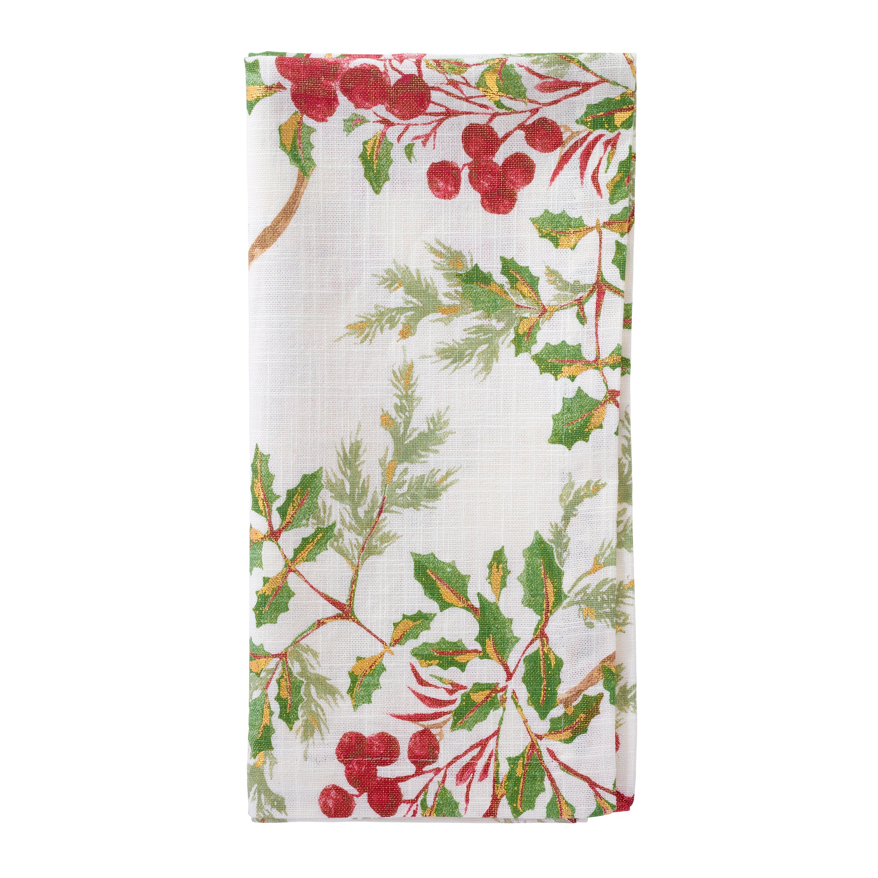 An image of Bodrum Holly Berry Dinner Set of 4 Napkin