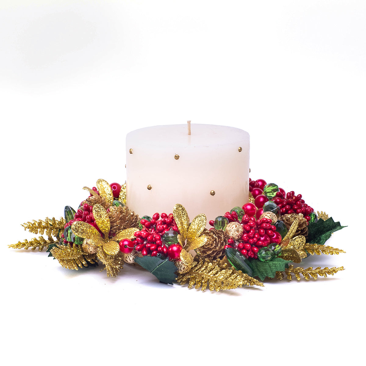 An image of Salzburg 4" Holiday Treasure Candle Ring / Wreath