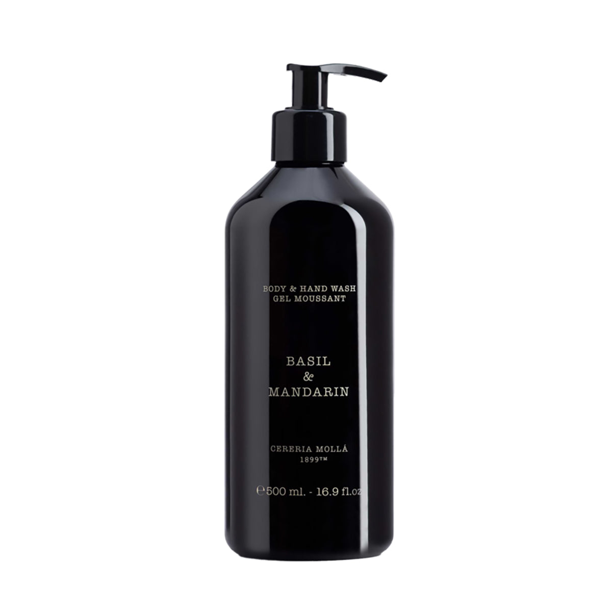 An image of Cereria Molla Basil and Mandarin Hand & Body Wash 16.9 fl oz / 500ml