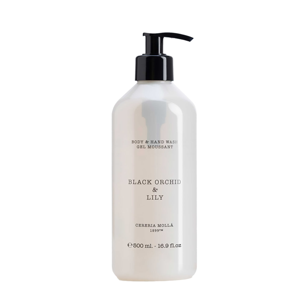 An image of Cereria Molla Black Orchid Hand & Body Wash 16.9 fl oz / 500ml
